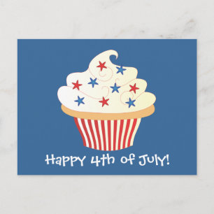 4th of July Cupcake Postcard
