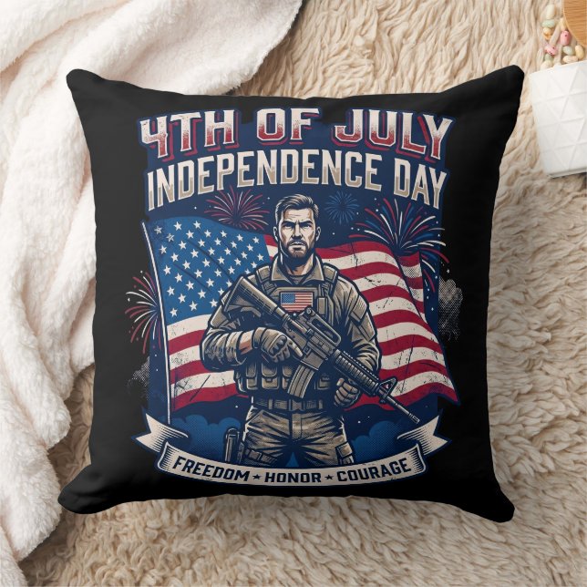 4th Of July  Cushion (Blanket)