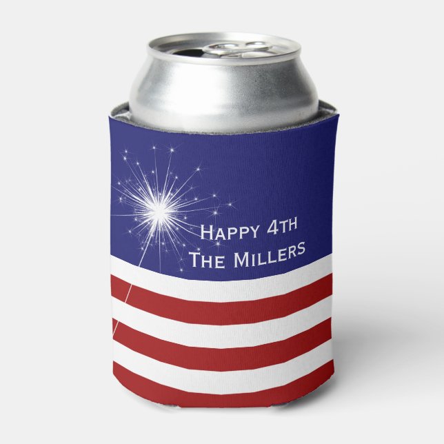 4th of July Customisable Can Cooler (Can Front)