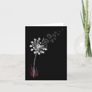 4th Of July Cute Flower American Patriotic 1  Card