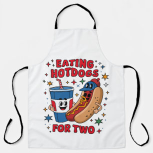 4th Of July Cute Hotdogs Apron