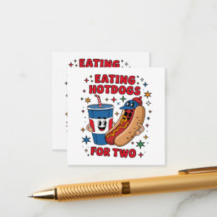 4th Of July Cute Hotdogs Enclosure Card