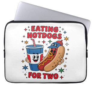 4th Of July Cute Hotdogs Laptop Sleeve
