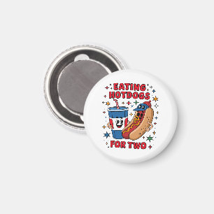 4th Of July Cute Hotdogs Magnet