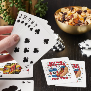 4th Of July Cute Hotdogs Playing Cards