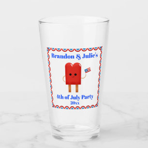 4th of July Cute Patriotic Popsicle Beer Pint Glass