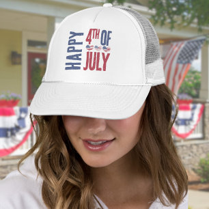 4th Of July Cute Patriotic USA American Flag Trucker Hat