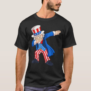 4th Of July Dabbing Uncle Sam American Flag Kids B T-Shirt