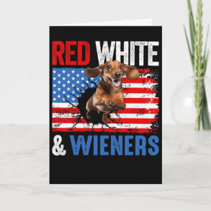 4th Of July Dachshund Dog Shirt Red White And Wien Card