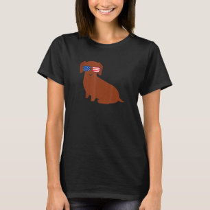 4th Of July Dachshund Doxie Dog Patriotic Usa Amer T-Shirt