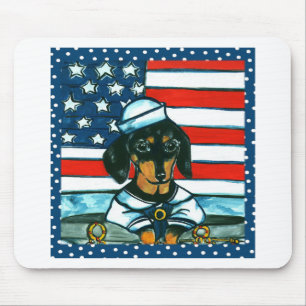 4th of July Dachshund Mouse Pad