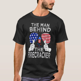 4th Of July Dad To Be Baby Reveal Man Behind The F T-Shirt