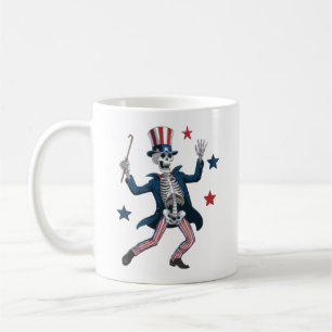 4th of July Dancing Skeleton Coffee Mug