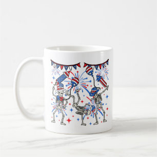 4th Of July Dancing Skeletons Coffee Mug