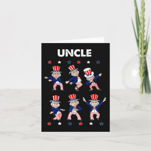 4th Of July Dancing Uncle Sam Boys Kids USA Patrio Card
