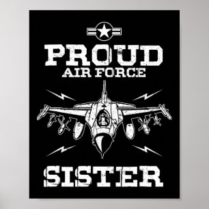 4th Of July Day Sibling Proud Air Force Sister Poster