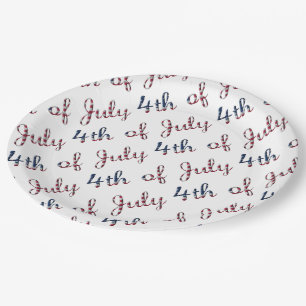 4th of July Declaration of Independence USA Paper Plate