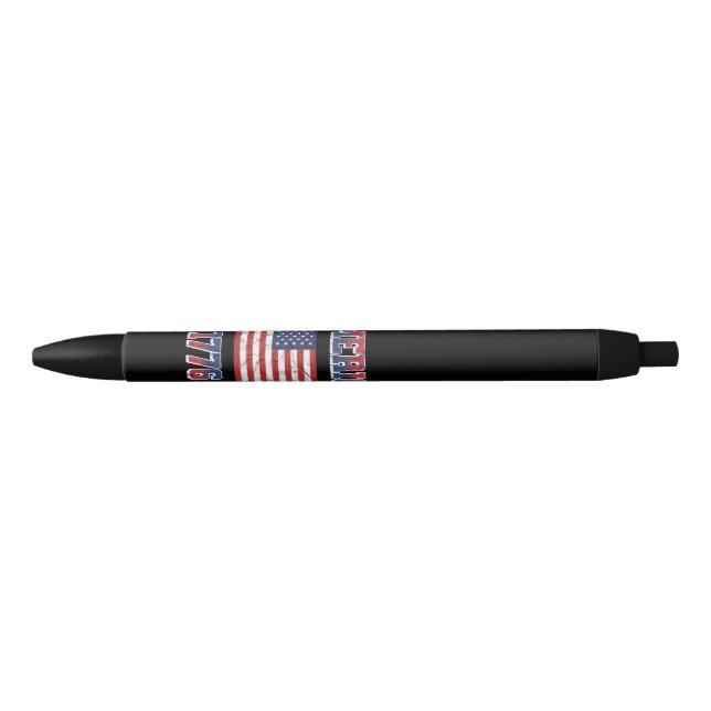 4th of July design Black Ink Pen (Front)