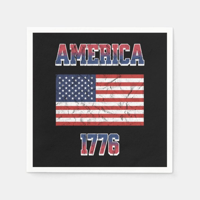 4th of July design Napkin (Front)