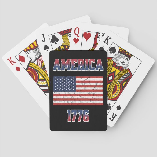 4th of July design Playing Cards (Back)