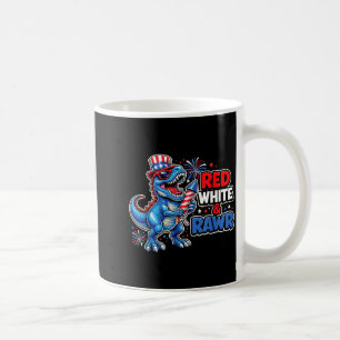 4th of July Dinosaur Boys Red White and Rawr Coffee Mug