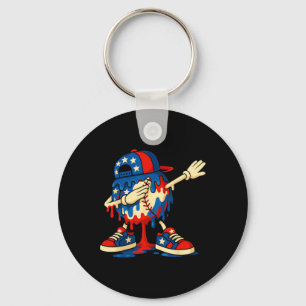 4th Of July Doberman Pinscher Usa American Flag Pa Key Ring