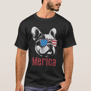 4th Of July Dog French Bulldog Merica Patriot Wome T-Shirt