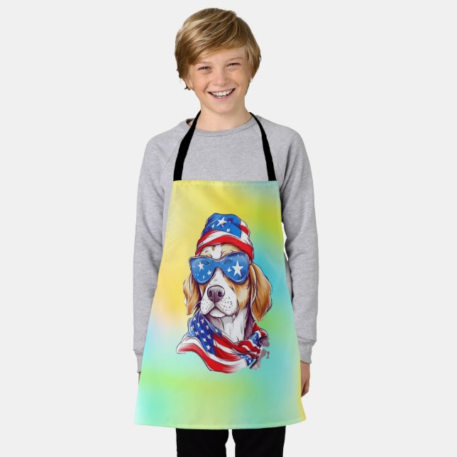 4th Of July Dog Sublimation-66361 Apron (Worn)