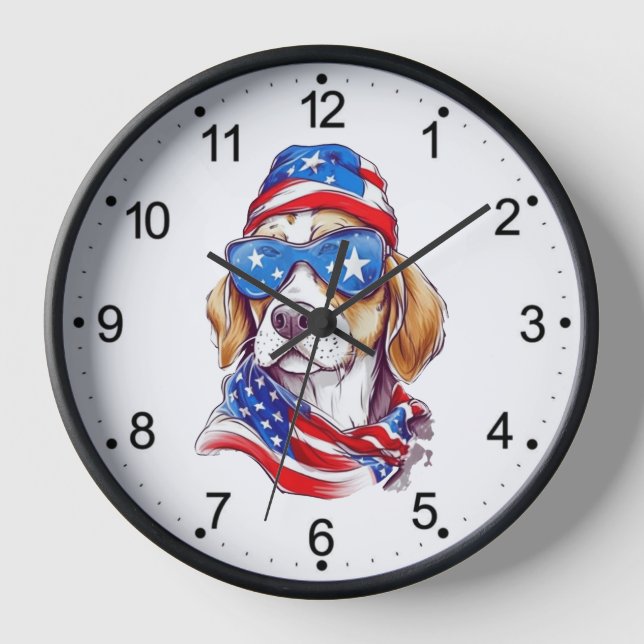 4th Of July Dog Sublimation-66361 Clock (Front)