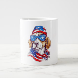 4th Of July Dog Sublimation-66361 Large Coffee Mug