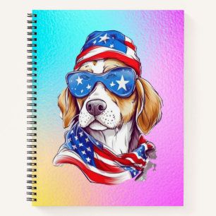 4th Of July Dog Sublimation-66361 Round Clock Notebook