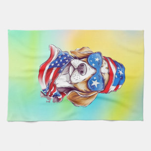 4th Of July Dog Sublimation-66361 Tea Towel