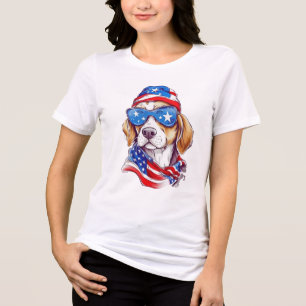4th Of July Dog Sublimation-66361 Tri-Blend Shirt