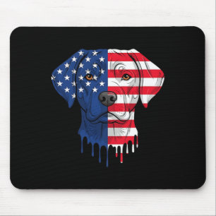 4th of July Dogue De Bordeaux Dog AAAmerican Flag Mouse Pad