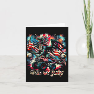 4th Of July Dragon Monster Truck Byld Eagle Americ Card