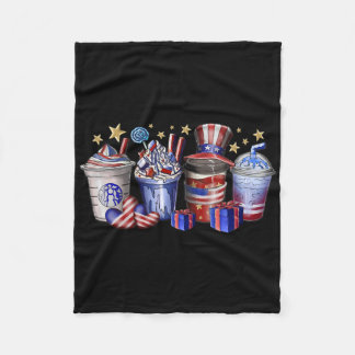 4th Of July Drink Funny Gifts For Kids Fleece Blanket