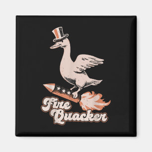 4th Of July Duck Firequacker Patriotic Fourth Of J Magnet