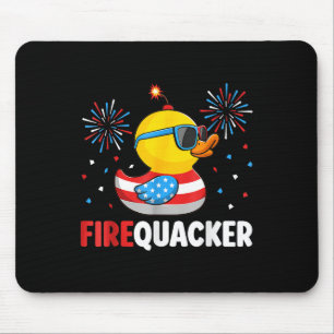 4th Of July Duck Firequacker Patriotic Fourth Of J Mouse Pad