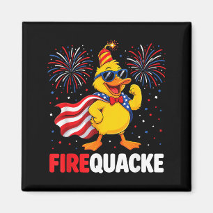 4th Of July Duck Firequacker Patriotic Fourth Of Magnet