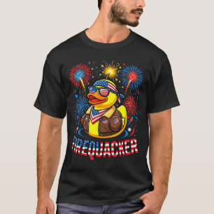 4th of july duck firequacker patriotic funny fourt T-Shirt