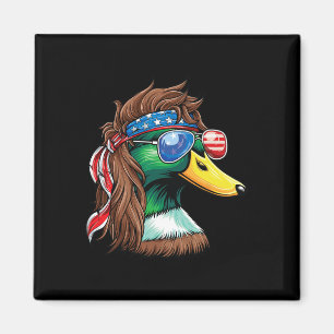 4th Of July Duck Shirt Usa Flag Funny Patriotic Du Magnet