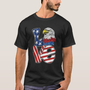 4th Of July Eagle America Usa Flag Fireworks T-Shirt