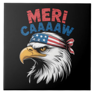 4th Of July Eagle Freedom Patriotic Ceramic Tile