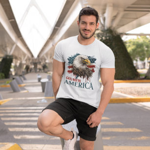 4th of July Eagle God Bless America Men's T-Shirt