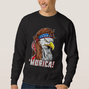 4th Of July Eagle Mullet Murica American Flag Usa Sweatshirt