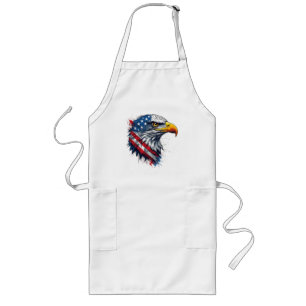 4th of July Eagle Shirt – Patriotic USA Design Long Apron