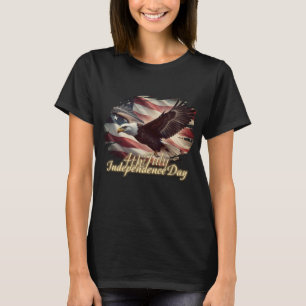 4th of July Eagle with American Flag T-Shirt