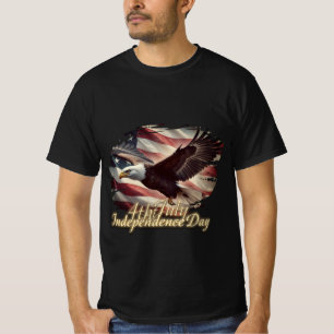 4th of July Eagle with American Flag T-Shirt