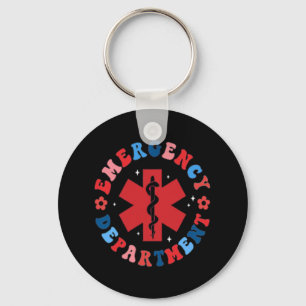 4th Of July Emergency Department Er Ed Emergency R Key Ring