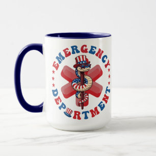 4th of July Emergency Department Patriotic ER Mug